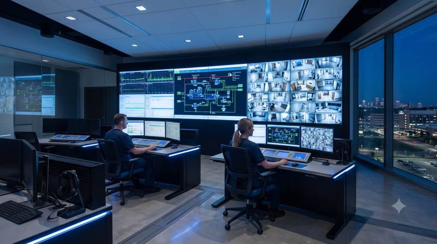 Centro de control con videomuro